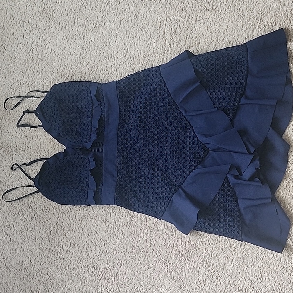 Bardot Navy Blue Thin Strap Short Dress US 8/M